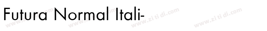 Futura Normal Itali字体转换